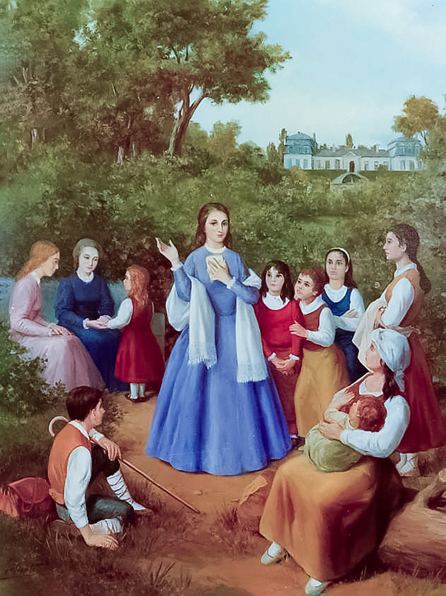 Cuadro Adela hablando frente a Trenquelleón