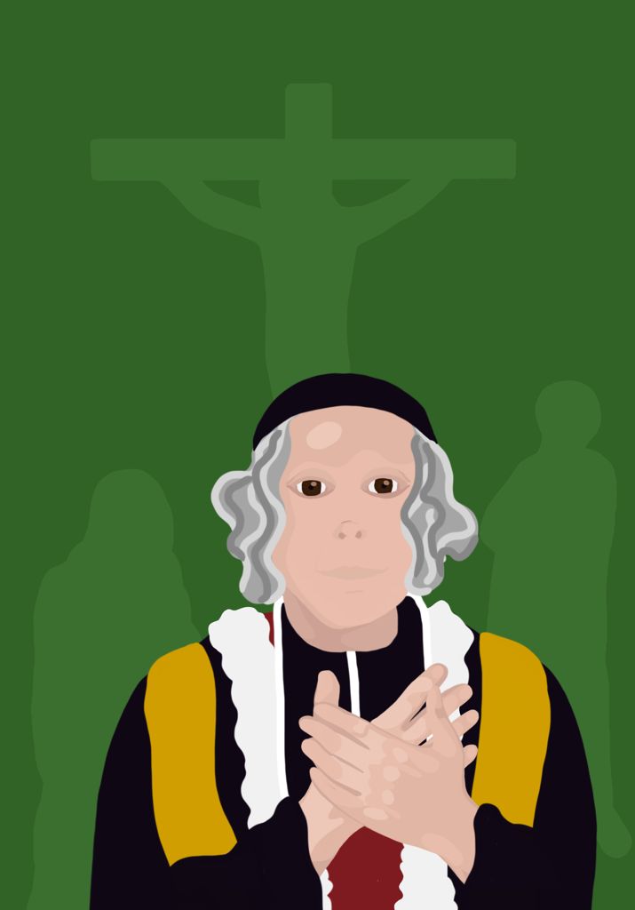 Dibujo Chaminade Junto a la cruz | Nora de la Red