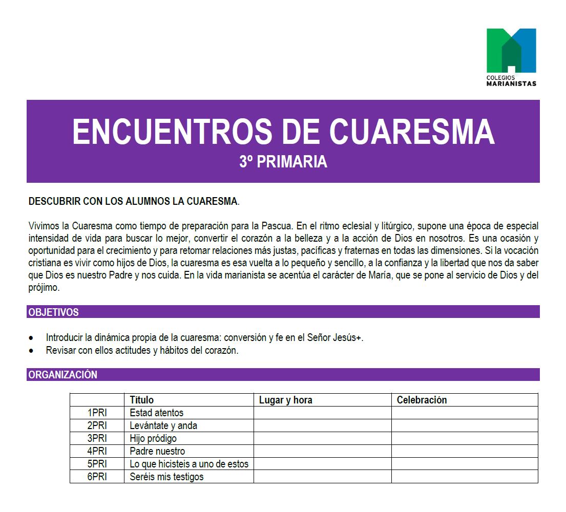 Encuentro 3ºPRI Hijo pródigo | En Cuaresma